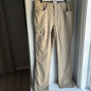 Weatherproof Vintage Cargo Pants Regular Fit Men Size 36 Nylon Blend Zip Pocket